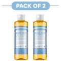 Dr. Bronner's Baby Unscented 18-in-1 Pure-Castile Liquid Soap 240ml Pack of 2