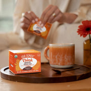 How to use: Four Sigmatic Lion’s Mane elixir preparation instructions sachet display