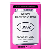 Fussy Natural Hand Wash Refill Coconut Milk coconut almond vanilla fragrance 240ml refill front packaging