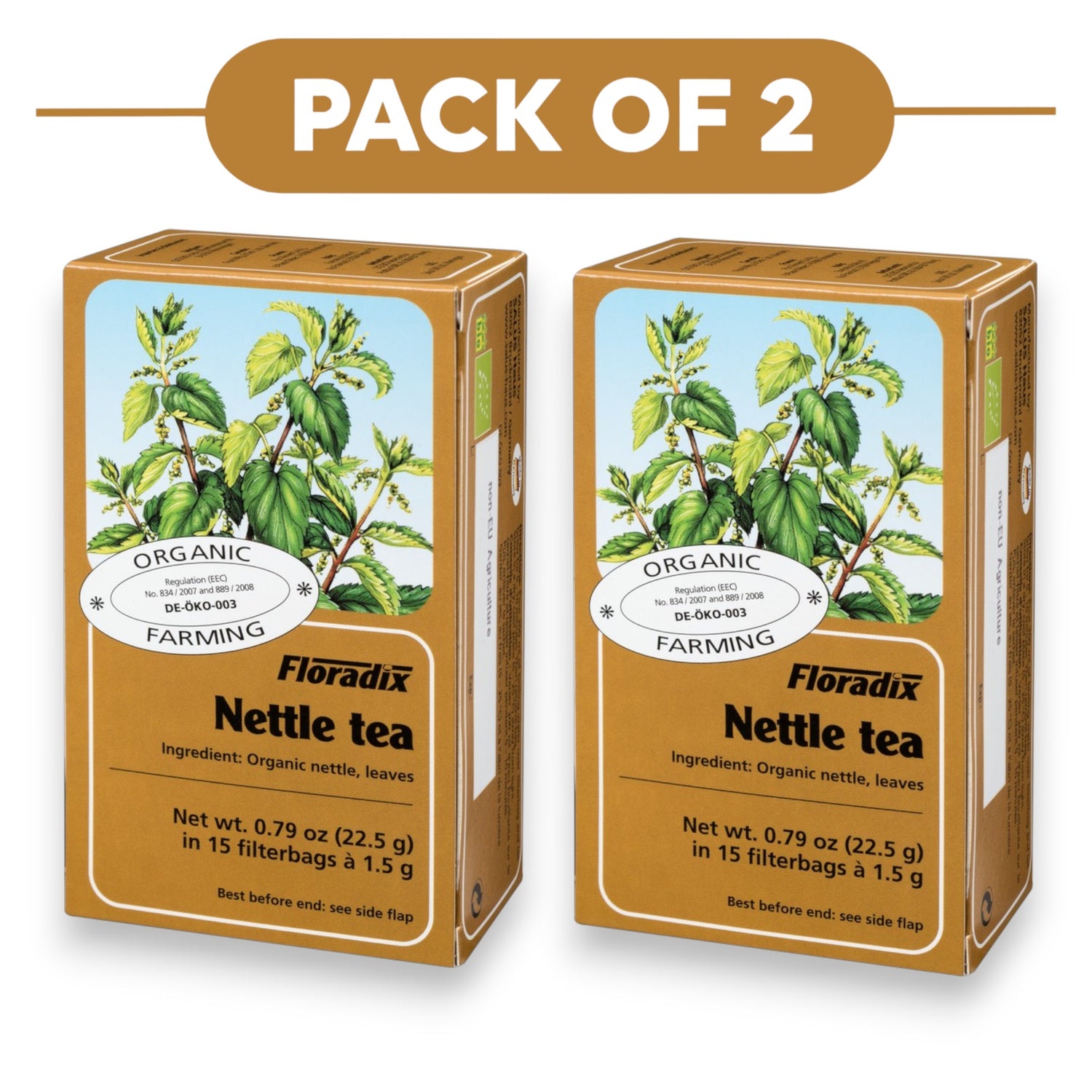 Floradix Organic Nettle Tea 22.5g 15 Filterbags Pack of 2