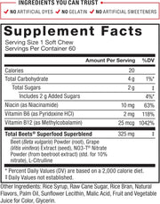 Force Factor Total Beets Soft Chews – 60 Count