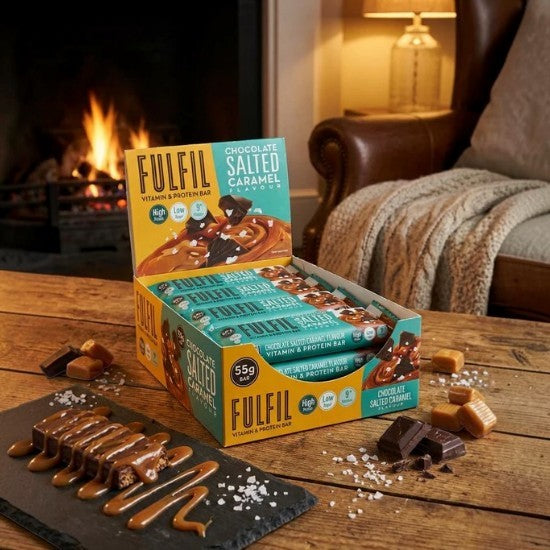 Fulfil Chocolate Salted Caramel protein snack bar chocolate coated 15 x 55g pack