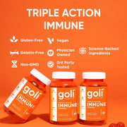 Goli Nutrition Triple Action Immune Gummies 60 Count