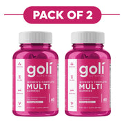 Goli Nutrition Women's Complete Multi Gummies 225mcg Biotin 60 Count Pack of 2