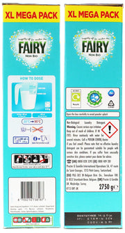 Fairy Non Bio Fast Dissolving Laundry Powder 50 Washes 3kg barcode packaging image