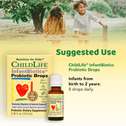 ChildLife Essentials InfantBiotics probiotic drops usage instructions infant liquid 10.5ml