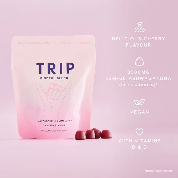 TRIP Ashwagandha Gummies Cherry 9000mg - 60 Count