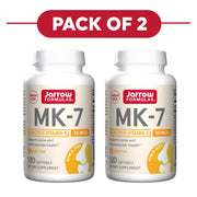 Jarrow Formulas MK-7 Vitamin K2 90mcg 120 Softgels Pack of 2