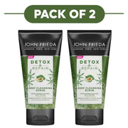 John Frieda Detox & Repair Deep Cleansing Hair Scrub 150ml Pack of 2