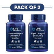 Life Extension Super Omega-3 Advanced Fish Oil 120 Softgels Pack of 2