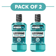 Listerine Cool Mint Antiseptic Mouthwash Intense Mint 500ml Pack of 2