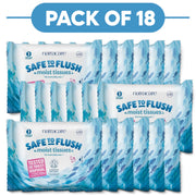 Natracare Safe To Flush Moist Tissues 30 Tissues Pack of 18