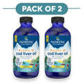 Nordic Naturals Olio di Fegato di Merluzzo Arctic-D - 1060mg Omega-3 + D3, Gusto Limone - 237ml