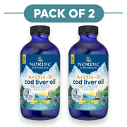 Nordic Naturals Arctic-D Cod Liver Oil Liquid Lemon 237ml Pack of 2