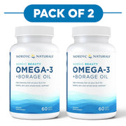 Nordic Naturals Nordic Beauty Omega-3 + Borage Oil 60 Soft Gels Pack of 2
