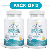 Nordic Naturals Ultimate Omega-D3 Minis Lemon 60 Mini Soft Gels Pack of 2