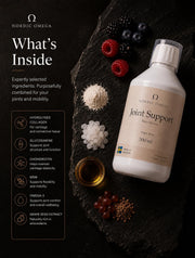 Nordic Omega Joint Support Liquid Collagen Sugar Free Berry Flavour 500ml supplement facts and ingredients