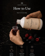 Nordic Omega Joint Support Liquid Collagen Sugar Free Berry Flavour 500ml usage instructions