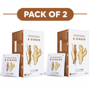 NutraTea Ginseng & Ginger Herbal Tea 20 Tea Bags Pack of 2