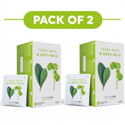 NutraTea Yerba Mate & Gotu Kola Herbal Tea 20 Tea Bags Pack of 2