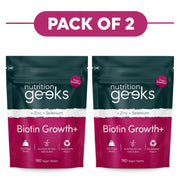 Nutrition Geeks Biotin Growth+ 180 Vegan Tablets Pack of 2