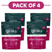 Nutrition Geeks Biotin Growth+ 180 Vegan Tablets Pack of 4