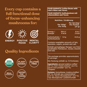 Four Sigmatic mushroom coffee whole beans ingredients and details 283g