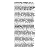 Genceutic Naturals Plant Head Real Meal ingredients label tub 1050g