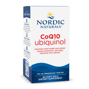 Nordic Naturals Nordic CoQ10 Ubiquinol 100mg 60 soft gel supplement  box.