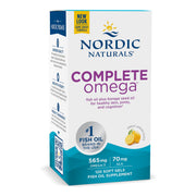 Nordic Naturals Complete Omega-3, 565mg, with Borage Oil and GLA, Lemon Flavour, Laboratory Tested, Soy-Free, Gluten-Free, Softgels