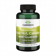 Swanson Full Spectrum Kola Nut, Catuaba and Guarana supplement bottle on a white background