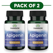 Swanson Apigenin 50mg 90 Vegan Capsules Pack of 2
