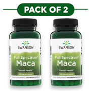 Swanson Full Spectrum Maca Root 100 Vegan Capsules Pack of 2