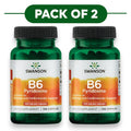 Swanson Vitamina B6 Piridossina 100mg 100 capsule confezione da 2