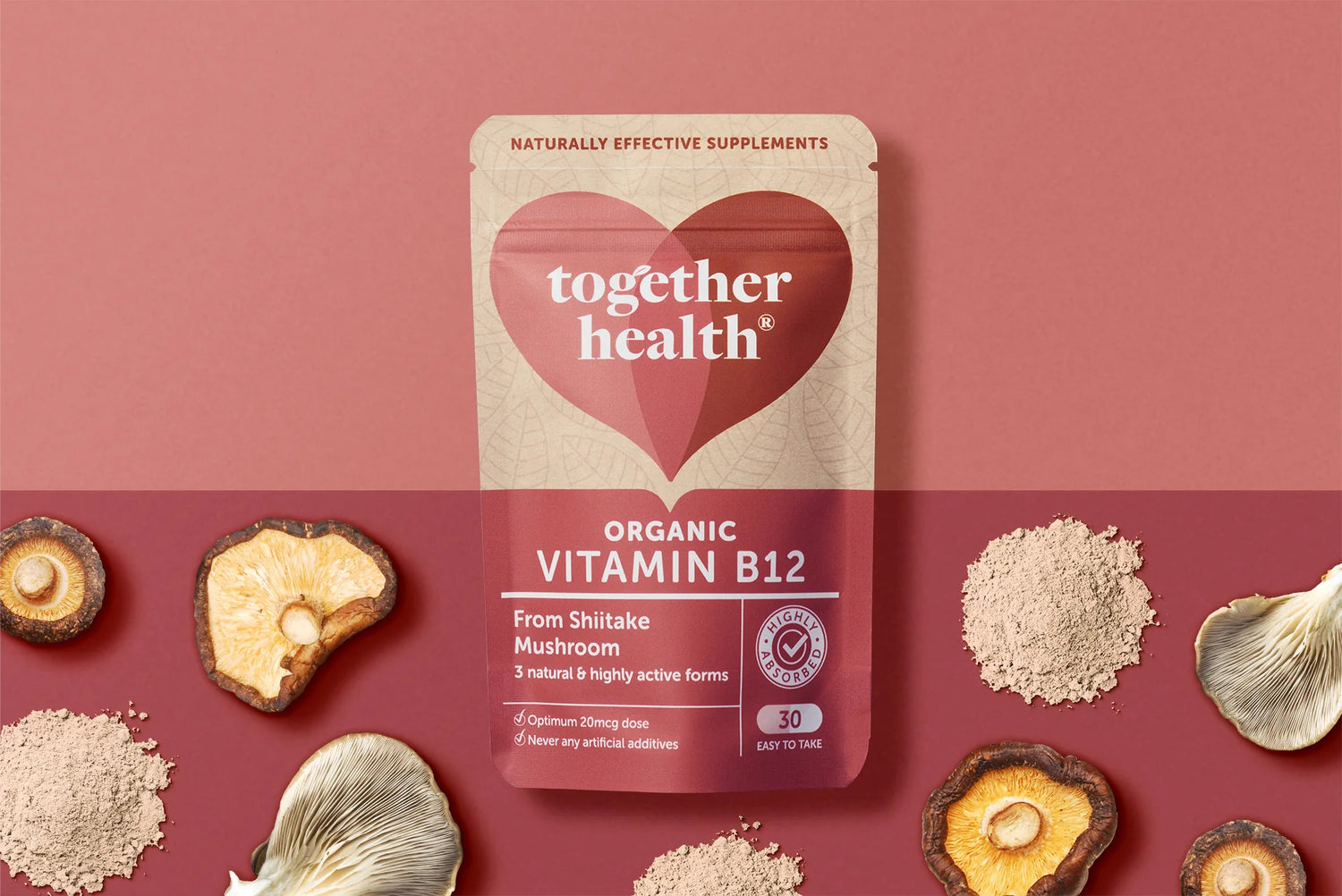 Together Health Vitamina B12 Biologica da Funghi - 20 mcg, 30 Capsule