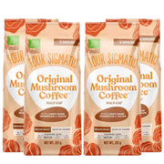 Four Sigmatic Original Mushroom Half Caf Ground Coffee 283g, 2 pouches front packaging on white background