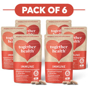 Together Health Immune Wholefood Vitamin C D3 & Zinc 30 Capsules Pack of 6