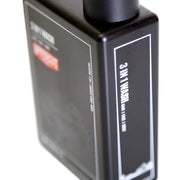 Side image: Uppercut Deluxe 3 in 1 Hair Face Body Wash 240ml bottle Bay Rum fragrance packaging