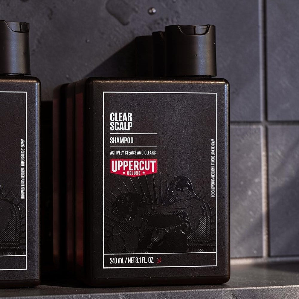 Uppercut Deluxe Clear Scalp Shampoo 240ml men hair care routine