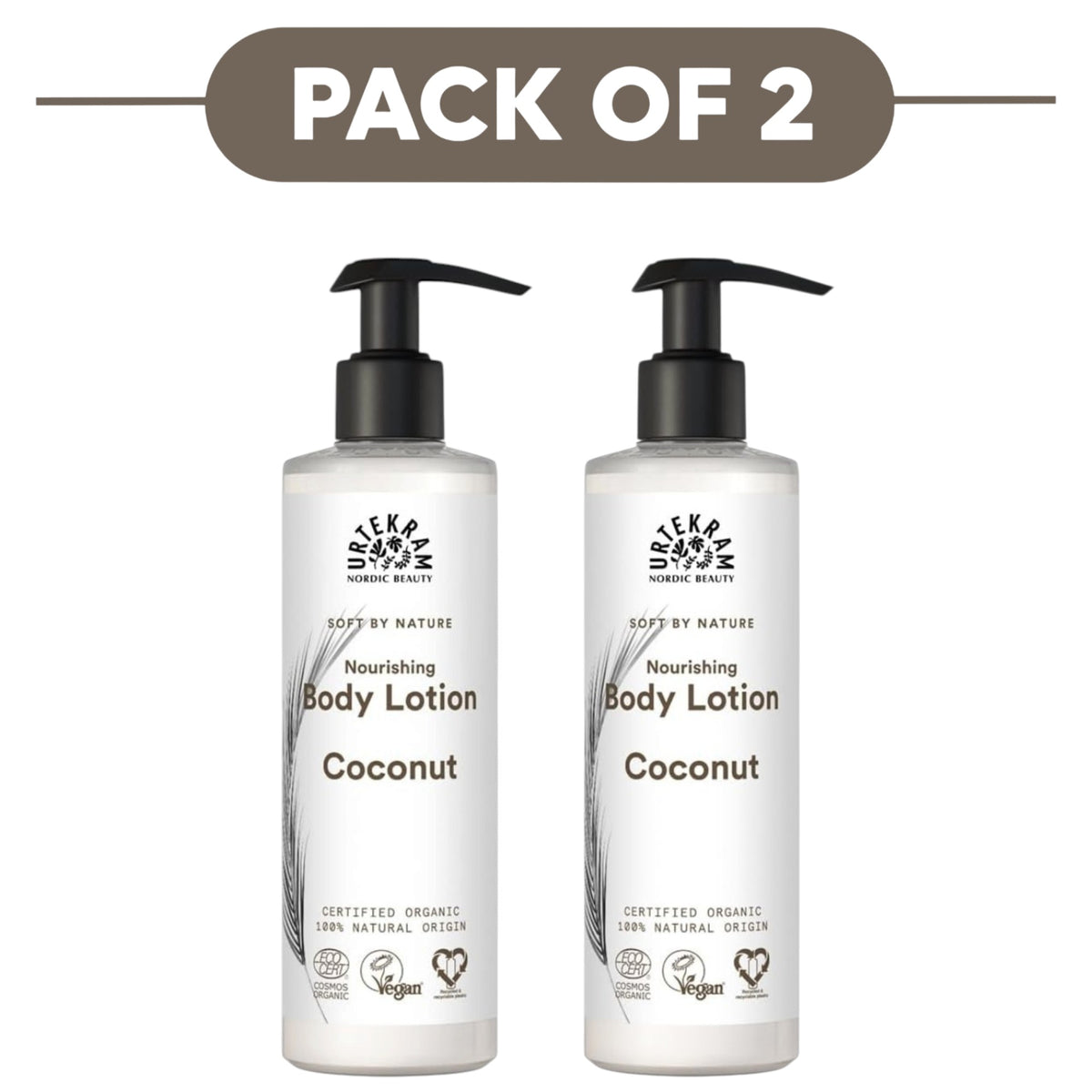 Urtekram Nourishing Coconut Body Lotion 245ml Pack of 2
