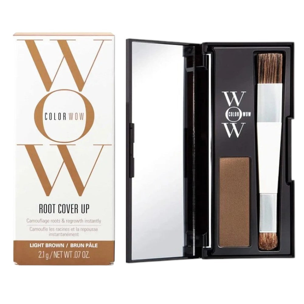 Color Wow Root Cover Up Hair Powder Light Brown, compact hair touch-up powder, Light Brown shade, 2.1g