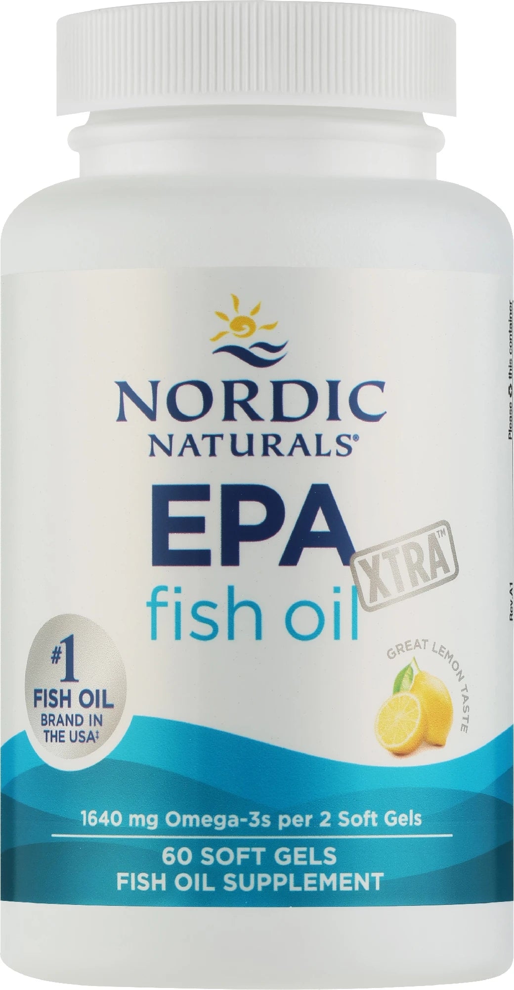 Nordic Naturals EPA Xtra - 1640 mg Omega-3 Capsule Morbide al Limone - 60 Capsule