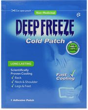 Deep Freeze Cold Patch cooling therapy patch sachet packaging 1 count front product image