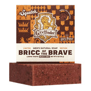 Dr. Squatch x Harry Potter Gryffindor Bricc of the Brave Bar Soap in packaging.