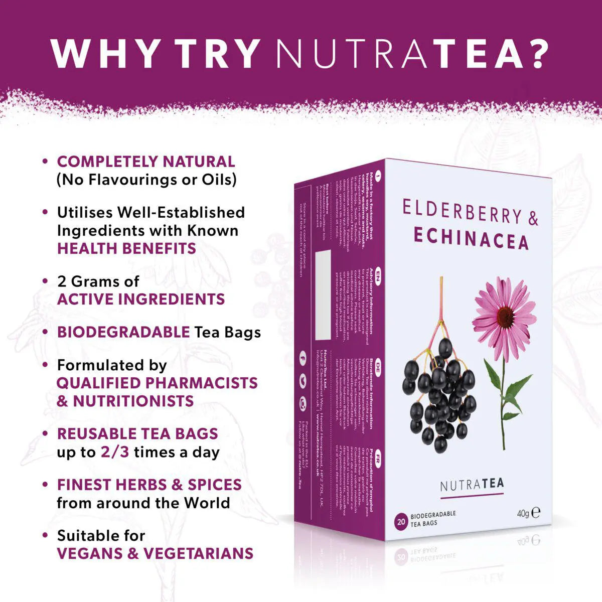 Nutra Elderberry & Echinacea - Immune Support Tea