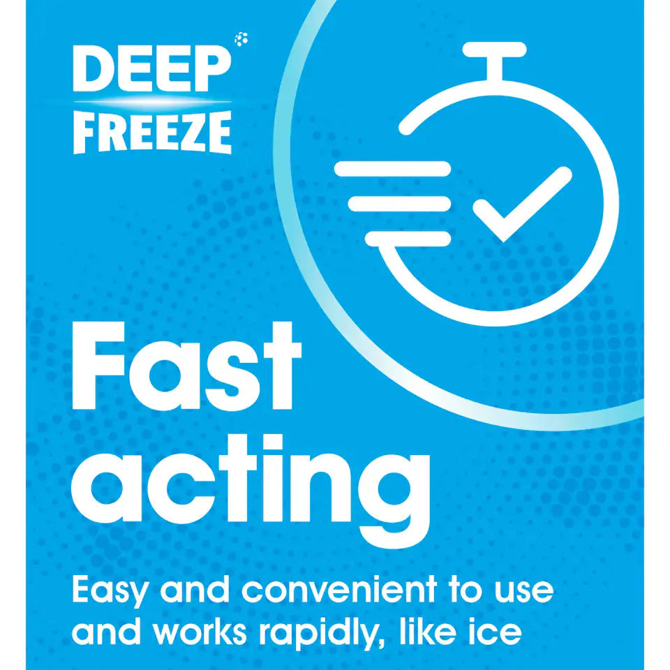 Deep Freeze Cold Patch cooling therapy patch sachet packaging 1 count applied cooling patch lifestyle image