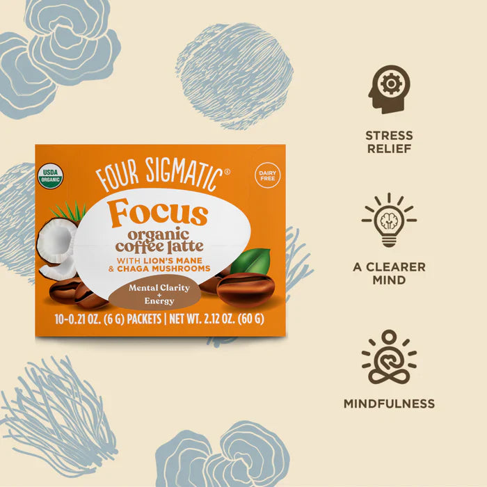 Four Sigmatic Organic Coffee Latte Mix, Dairy-Free - 10 Packets