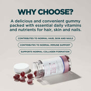 Myvitamins Hair Skin & Nails Supplement Gummies, Blueberry - 120 Count