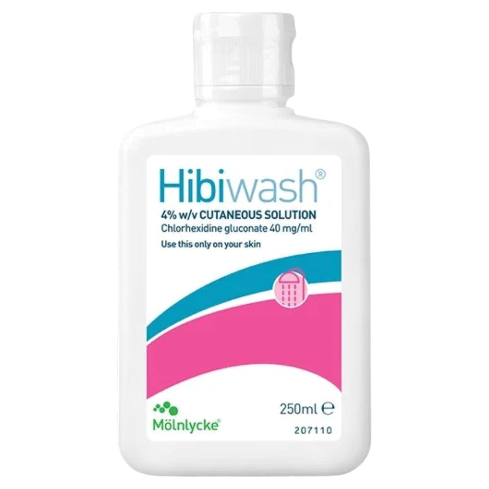 Hibiwash 4% Chlorhexidine Gluconate Cutaneous Solution, bottle packaging, no flavour, 250ml