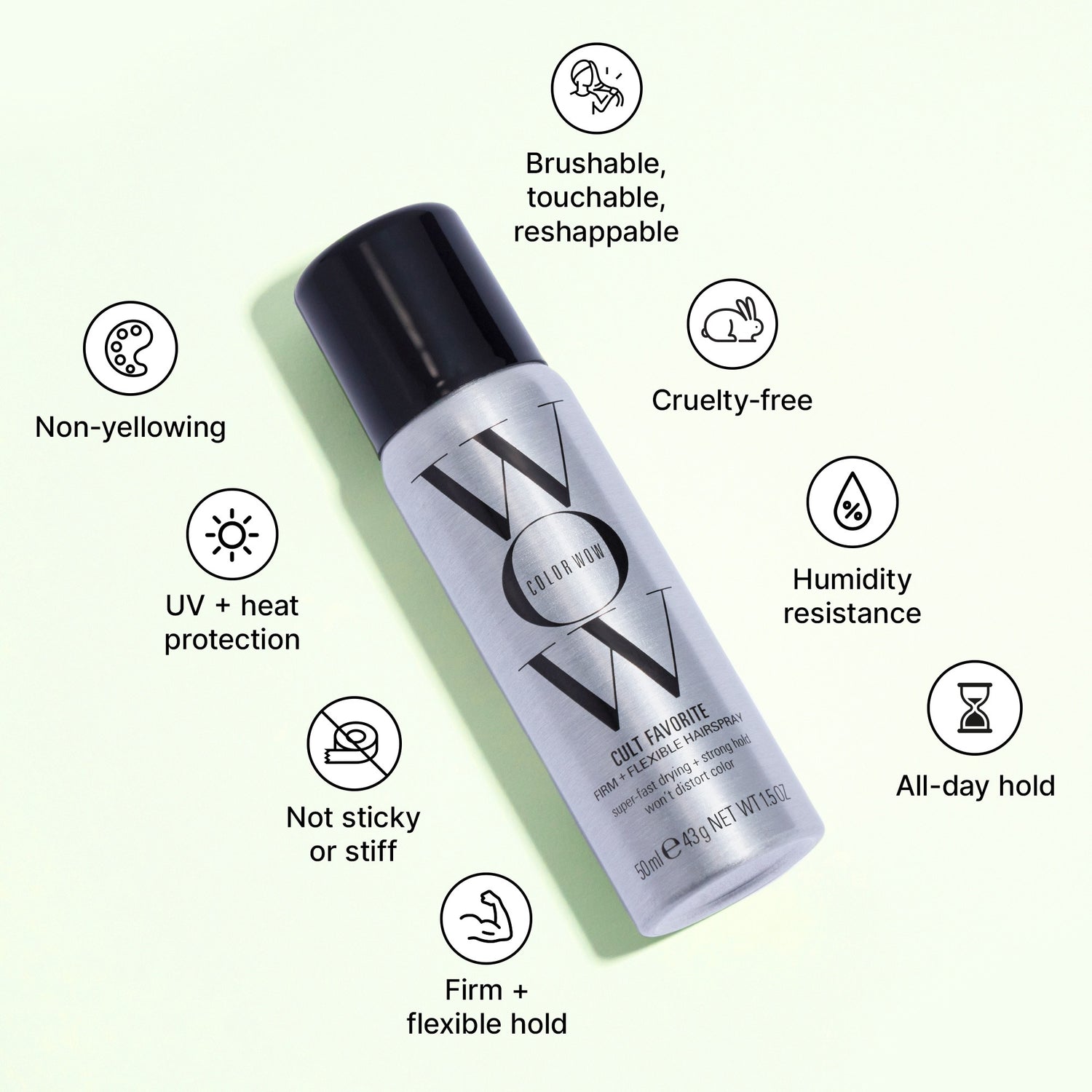 Color Wow Cult Favorite Firm + Flexible Hairspray – 50ml